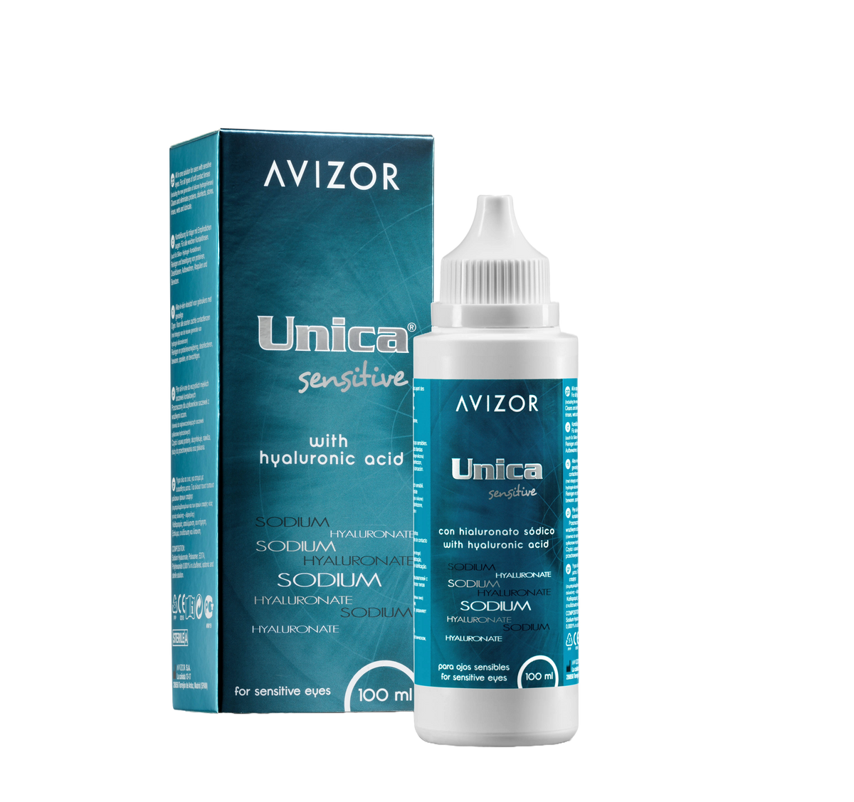 Avizor Unica Sensitive – илустративна слика на пакување од 100 ml